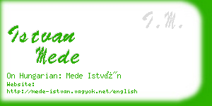 istvan mede business card